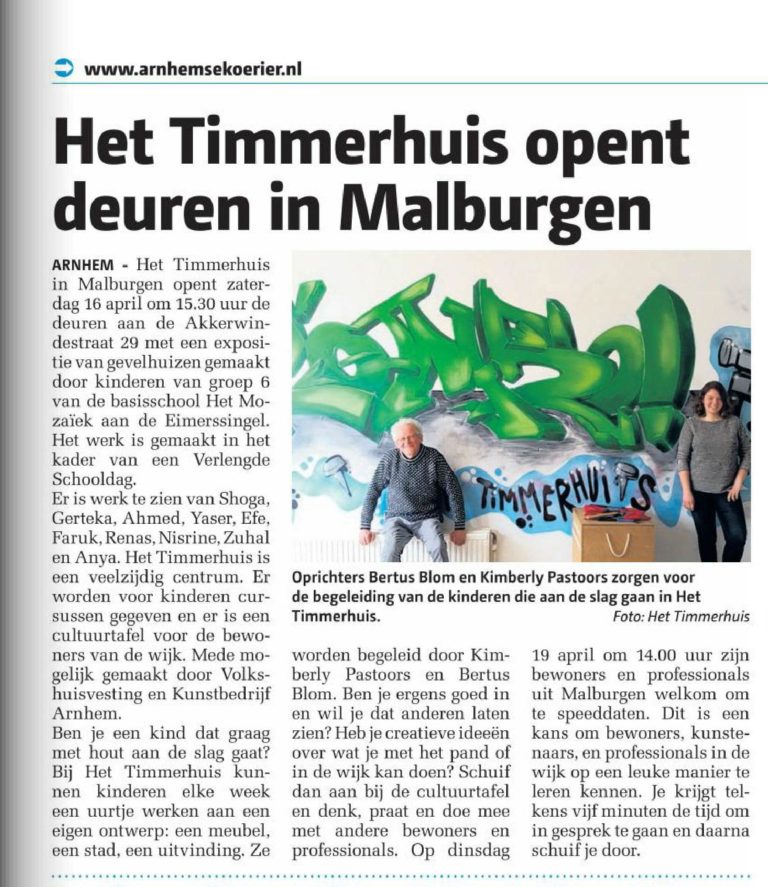 Combolution - Het Timmerhuis opent deuren in Malburgen